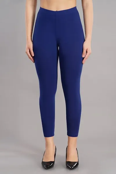 Classic Viscose Rayon Solid Leggings for Women