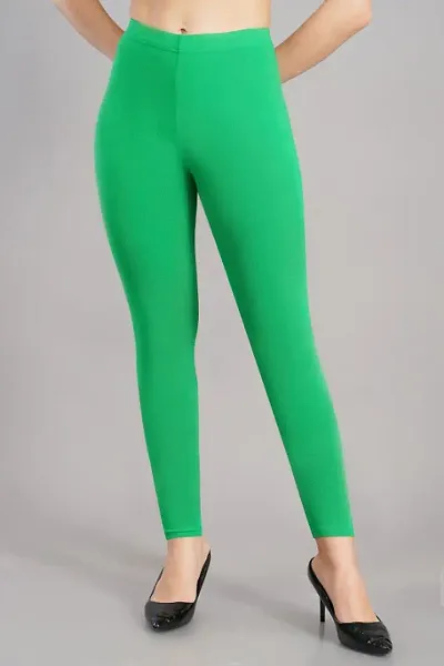 Classic Viscose Rayon Solid Leggings for Women