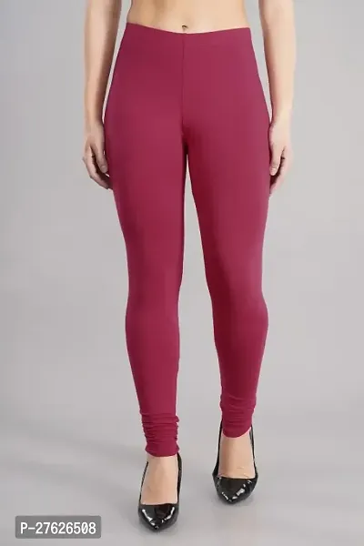 Classic Viscose Rayon Solid Leggings For Women