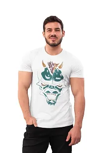 Aayansh CREATION Devil - White - Printed T-Shirts -Abstract Funny Thoughtful Creative Illustrations - Men's Stylish Clothing - Cool tees for Boys-thumb1