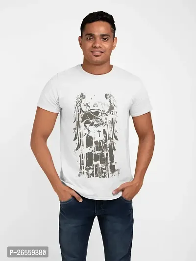 Aayansh CREATION Angel Printed White T-Shirts - Men's Stylish Clothing - Cool tees for Boys-thumb2