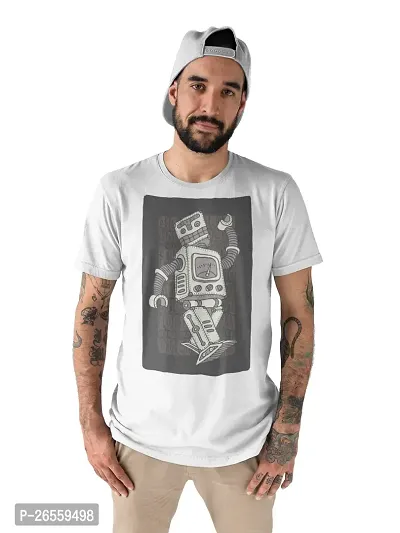 Aayansh CREATION Retro Robot - Printed T-Shirts - Men's Stylish Clothing - Cool tees for Boys-thumb2