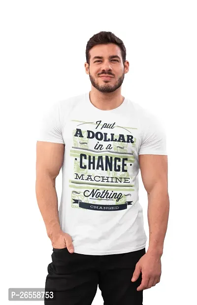 Aayansh CREATION Change Machine - White - Printed T-Shirts -Abstract Funny Thoughtful Creative Illustrations - Men's Stylish Clothing - Cool tees for Boys-thumb2