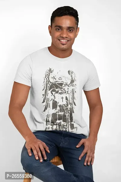 Aayansh CREATION Angel Printed White T-Shirts - Men's Stylish Clothing - Cool tees for Boys-thumb4