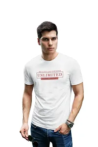 Classy Creation Heath and Fitness, Unlimited, No Pain, No Gain, (BG Light Brown), (WhiteTshirt) - Round Neck Gym Tshirt - Clothes for Gym Lovers - Suitable for Gym Going Person-thumb3