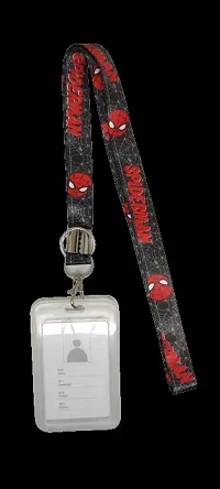 Spider Movie Lanyard with Transparent ID Card Holder for ID Badges Phone for Kids Teens Adults