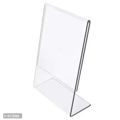 White Acrylic QR Bar Code Display Stand, Paper Stand, Perfect for Restaurants, Promotions, Photo Frames for BH..