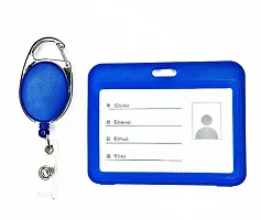Blue Box id Card Badge Holder Horiz-thumb1