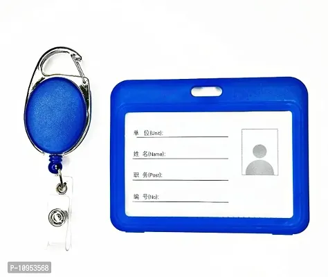 Blue Box id Card Badge Holder Horiz-thumb2