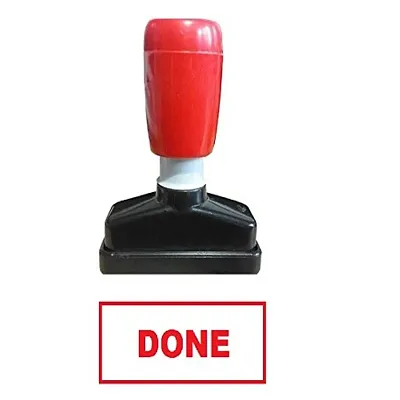 Dey's Stationery Store Done Pre-Inked Rubber Stamp Office Stationary Message - Done( Red Pack of 1 )