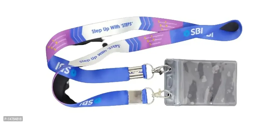 State Bank of India/Ribbons for ID Card with Free Transparent Holder for Official Use Colour-Royal Blue.-thumb0