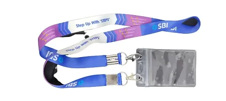 State Bank of India/Ribbons for ID Card with Free Transparent Holder for Official Use Colour-Royal Blue.