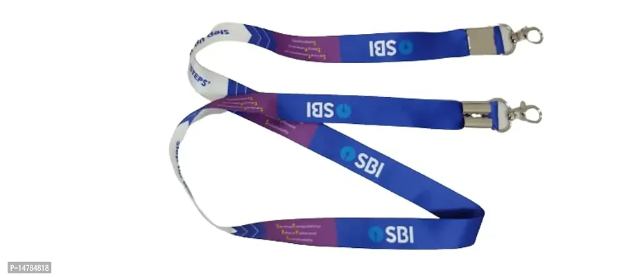 State Bank of India/Ribbons for ID Card with Free Transparent Holder for Official Use Colour-Royal Blue.-thumb3