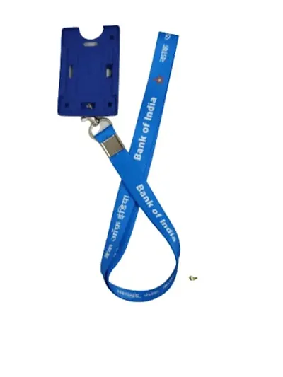 Bank of India: BOI Bank Silk Lanyard / Reborn Tag with Holder