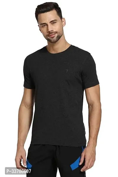 Stylish Polyester Solid T-shirt For Men-thumb0