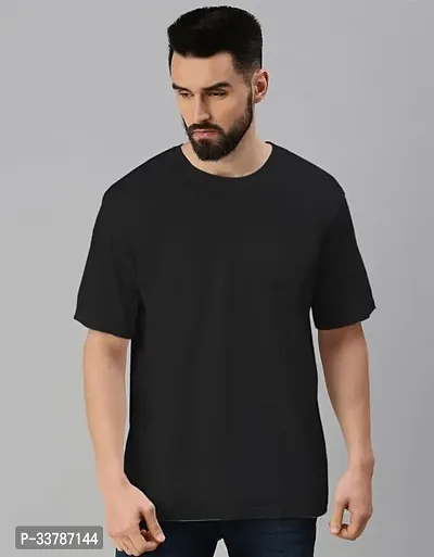 Stylish Polyester Solid Tshirt For Mens-thumb0