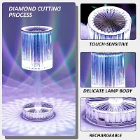 Crystal Lamp,16 Color Changing RGB Touch Lamp,Rechargeable Diamond Table Lamp for Bedroom Living Room,Party Dinner Decor Creative Lights.(Pack of 1)-thumb1