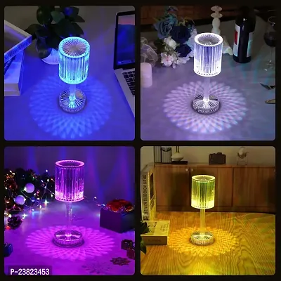 Crystal Lamp,16 Color Changing RGB Touch Lamp,Rechargeable Diamond Table Lamp for Bedroom Living Room,Party Dinner Decor Creative Lights.(Pack of 1)-thumb3