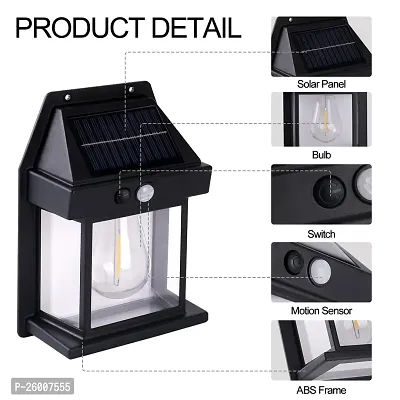 Solar Wall Lights Outdoor, Wireless Dusk to Dawn Porch Lights Fixture, Solar Wall Lantern with 3 Modes  Motion Sensor, Waterproof Exterior Lighting with Clear Panel for Entryway Front Door Pack of 2-thumb4