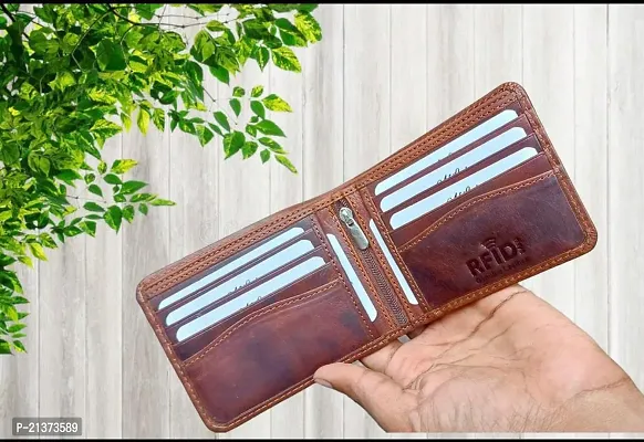 Brown Leather Wallets For Men | Men Wallet | Money Purse For Men | RFID Wallet | Bi-fold Leather Wallet For Male-thumb0