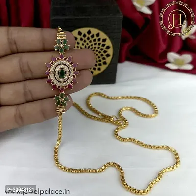 Beautiful Copper Gold Plated Mugappu Mop chain For Women