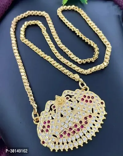 Traditional Impon Lakshmi Dollar Chain 24 Inch-thumb0