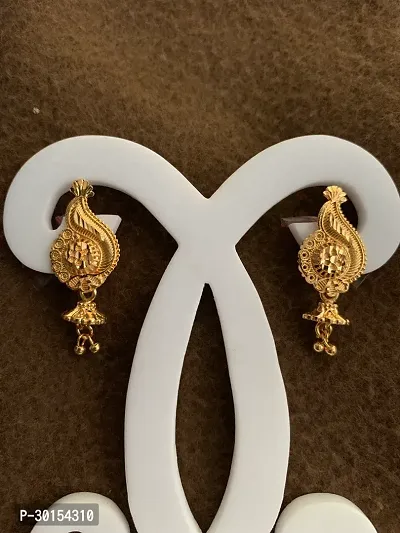 Latest Beautiful Gold Plated Copper Earring-thumb0