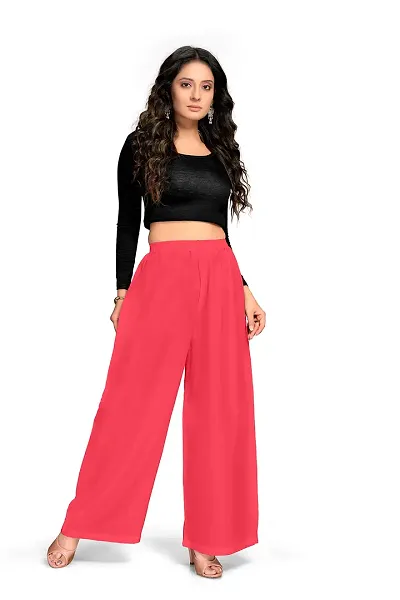 5 STITCH Women's Solid Palazzo Pants for Casual wear