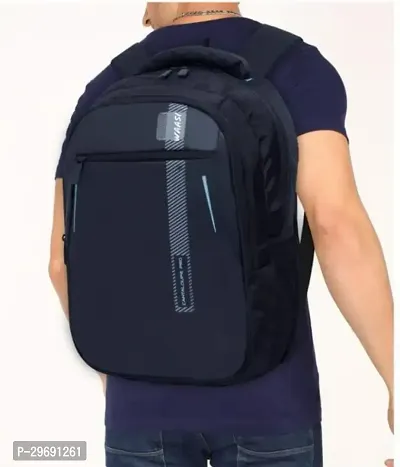 Stylish Black Polyester Unisex Backpack-thumb4