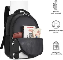 Stylish Black Polyester Unisex Backpack-thumb3