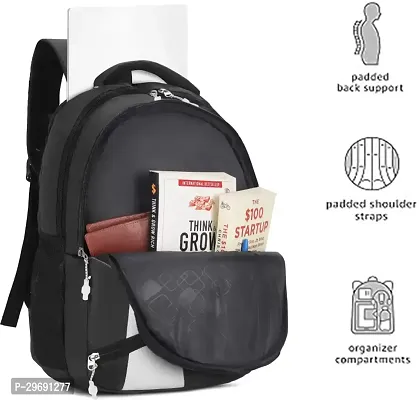 Stylish Black Polyester Unisex Backpack-thumb4