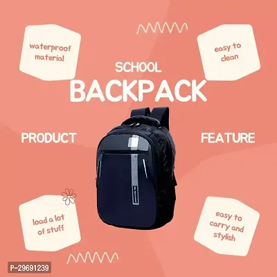 Stylish Black Polyester Unisex Backpack