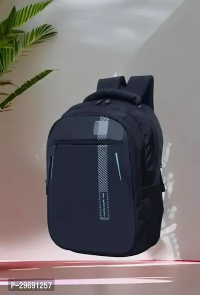 Stylish Navy Blue Polyester Unisex Backpack-thumb0