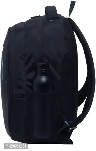 Stylish Black Polyester Unisex Backpack-thumb2