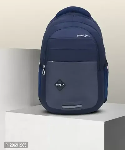 Stylish Navy Blue Polyester Unisex Backpack-thumb0