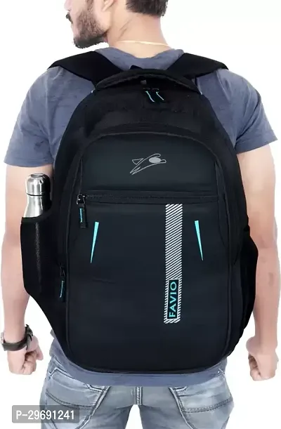 Stylish Black Polyester Unisex Backpack-thumb0