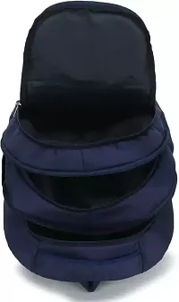 Stylish Navy Blue Polyester Unisex Backpack-thumb2