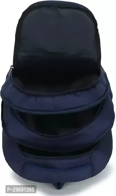 Stylish Navy Blue Polyester Unisex Backpack-thumb3