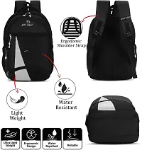 Stylish Black Polyester Unisex Backpack-thumb4