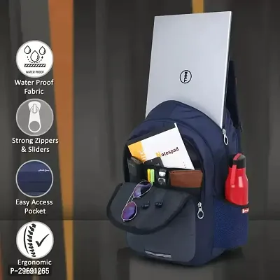 Stylish Navy Blue Polyester Unisex Backpack-thumb2