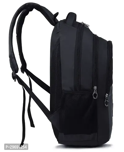 Stylish Black Polyester Unisex Backpack-thumb4