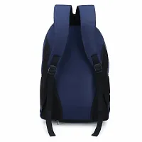 Stylish Navy Blue Polyester Unisex Backpack-thumb1