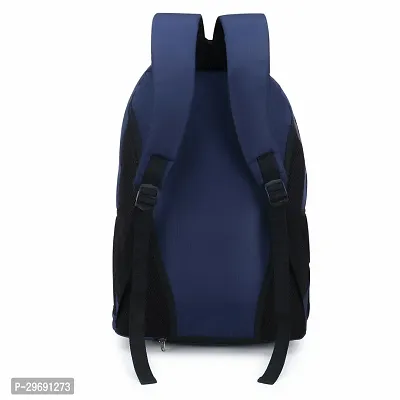 Stylish Navy Blue Polyester Unisex Backpack-thumb2