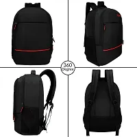 Stylish Black Polyester Unisex Backpack-thumb3