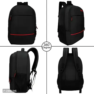 Stylish Black Polyester Unisex Backpack-thumb4