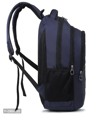 Stylish Navy Blue Polyester Unisex Backpack-thumb5