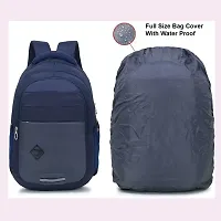 Stylish Navy Blue Polyester Unisex Backpack-thumb3