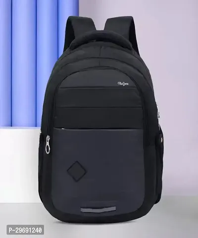 Stylish Black Polyester Unisex Backpack-thumb0