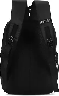 Stylish Black Polyester Unisex Backpack-thumb1