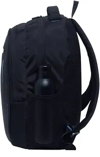 Stylish Black Polyester Unisex Backpack-thumb1